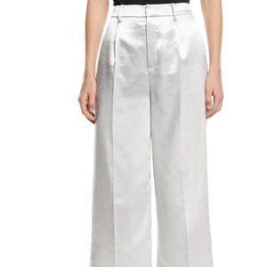 VINCE Cropped Metallic Wide-Leg Pants Size 10